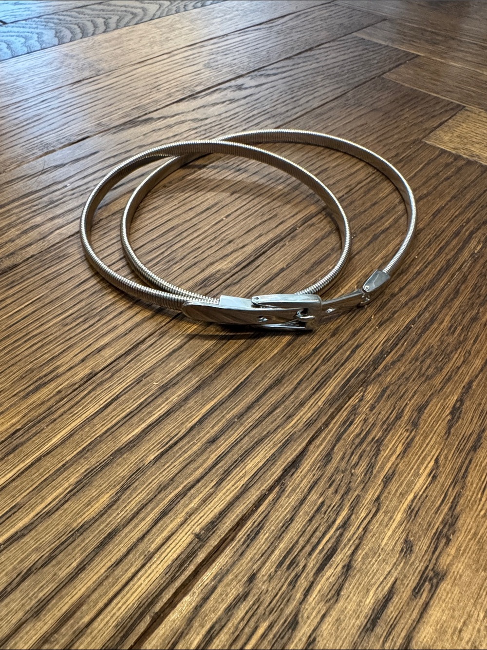 Vintage Silver Snake Chain Belt